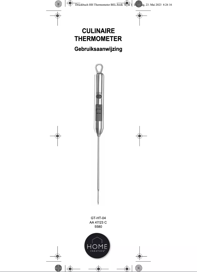 Page 1 de la notice Manuel utilisateur Home Creation GT-HT-04
