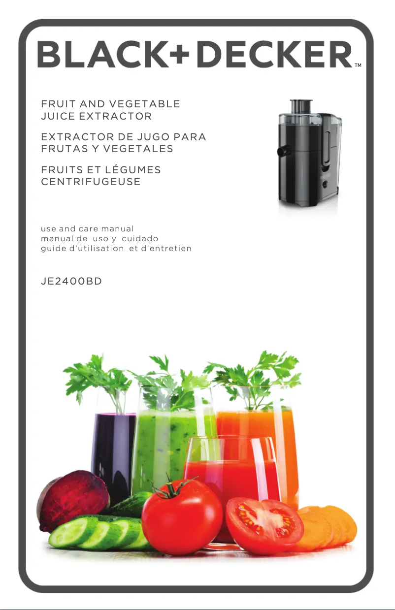 Page n°1 - Manuel utilisateur Black & Decker JE2400BD