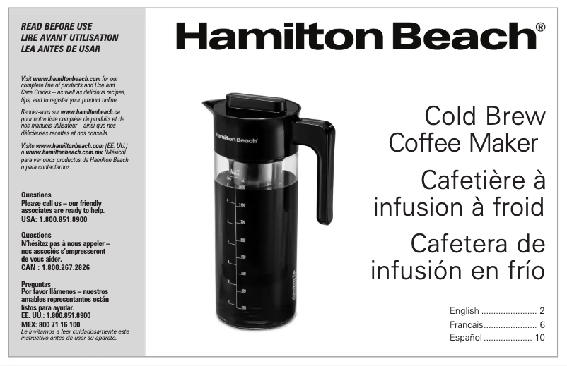 Page n°1 - Manuel utilisateur Hamilton Beach 40405R