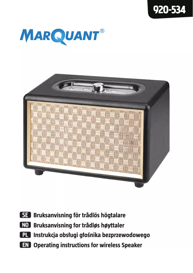 Page n°1 - Manuel utilisateur Marquant 920-534