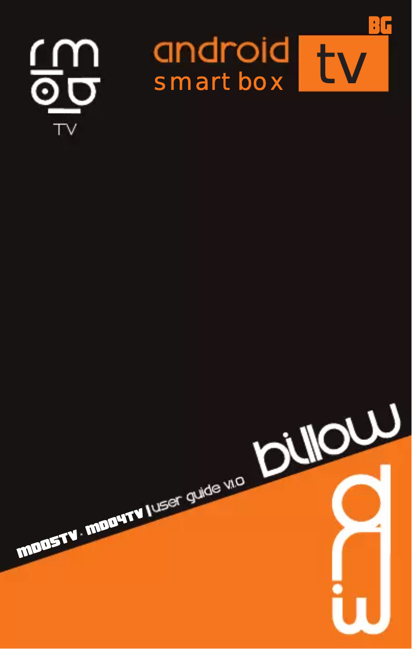 Page n°1 - Manuel utilisateur Billow MD05TV