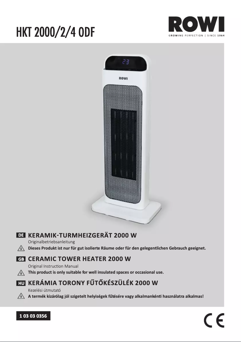 Page n°1 - Manuel utilisateur Rowi HKT 2000/2/4 ODF