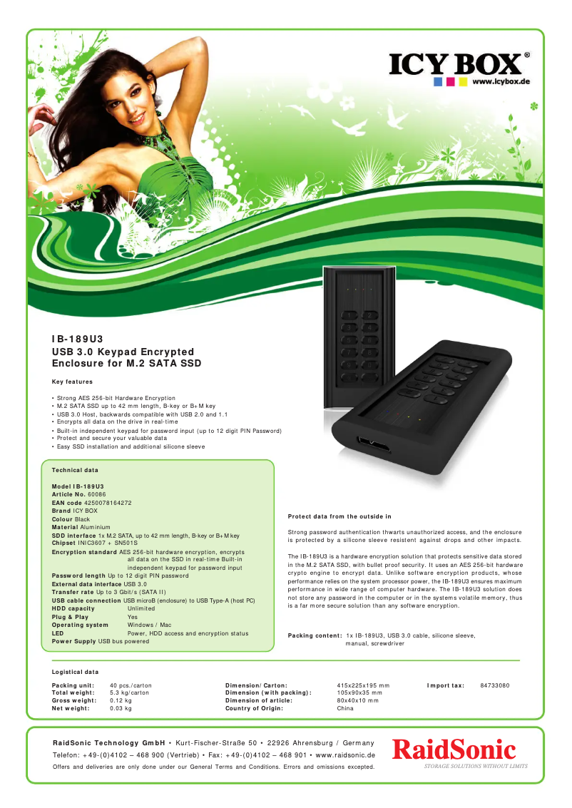 Image de la première page du manuel de l'appareil IB-189U3