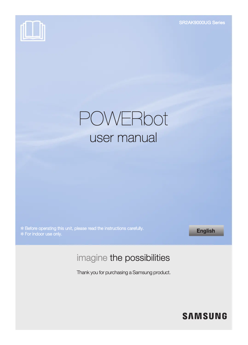 Page 1 de la notice Manuel utilisateur Samsung POWERbot VR9200