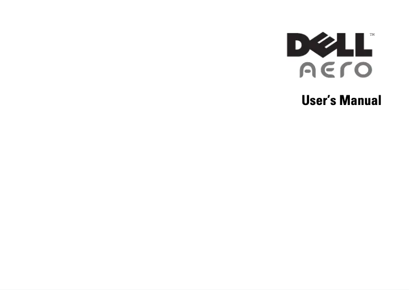 Image de la première page du manuel de l'appareil Aero