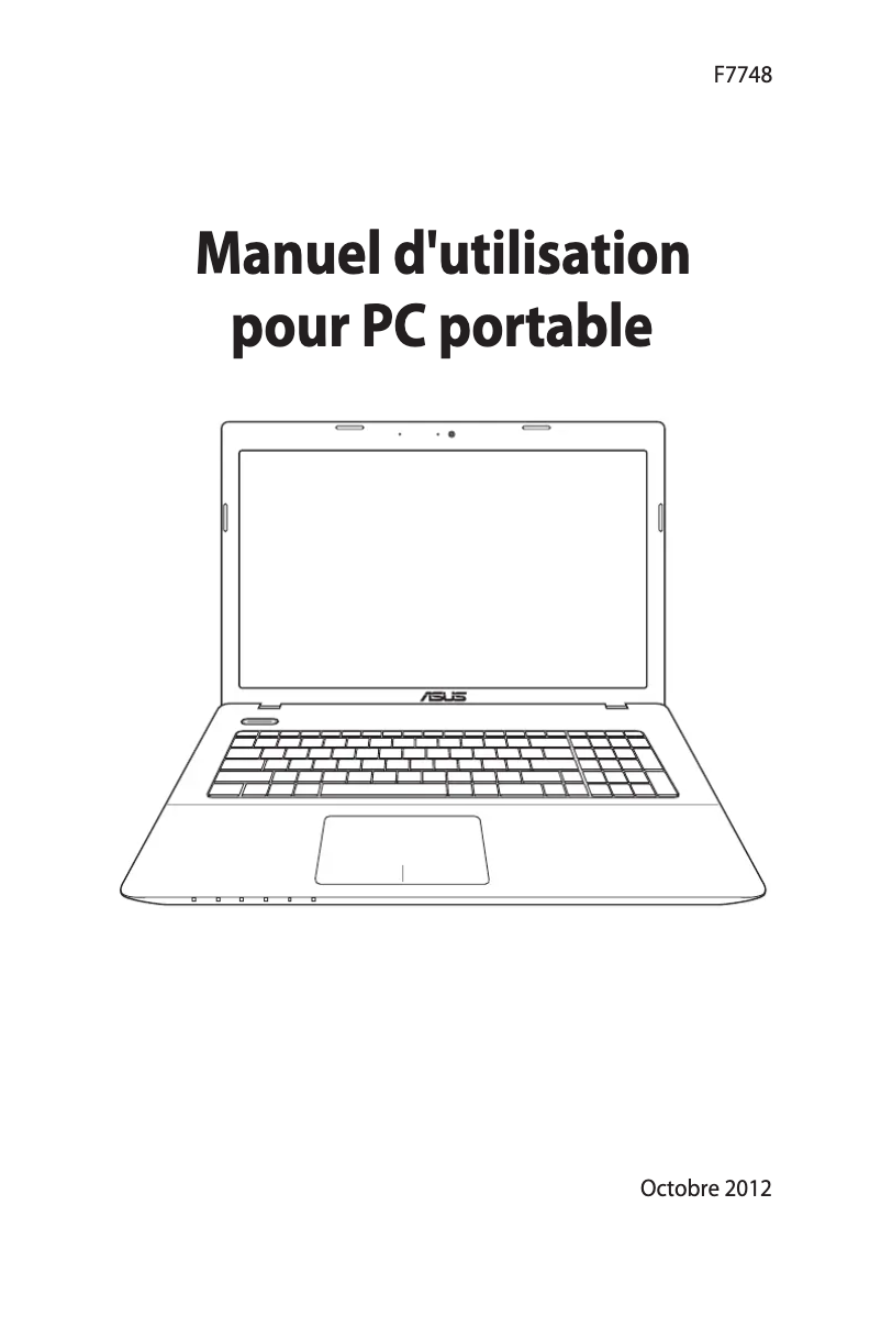 Page 1 de la notice Manuel utilisateur Asus X75VB