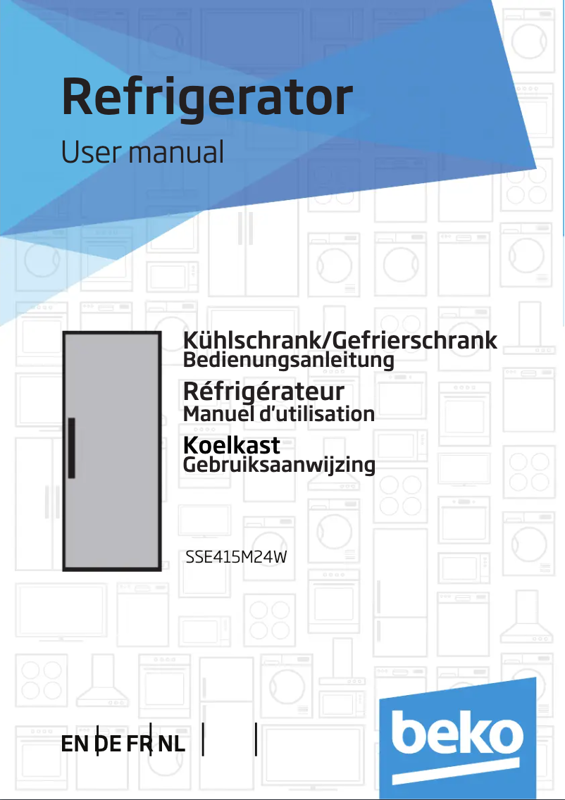 Page 1 de la notice Manuel utilisateur Beko SSE415M24W