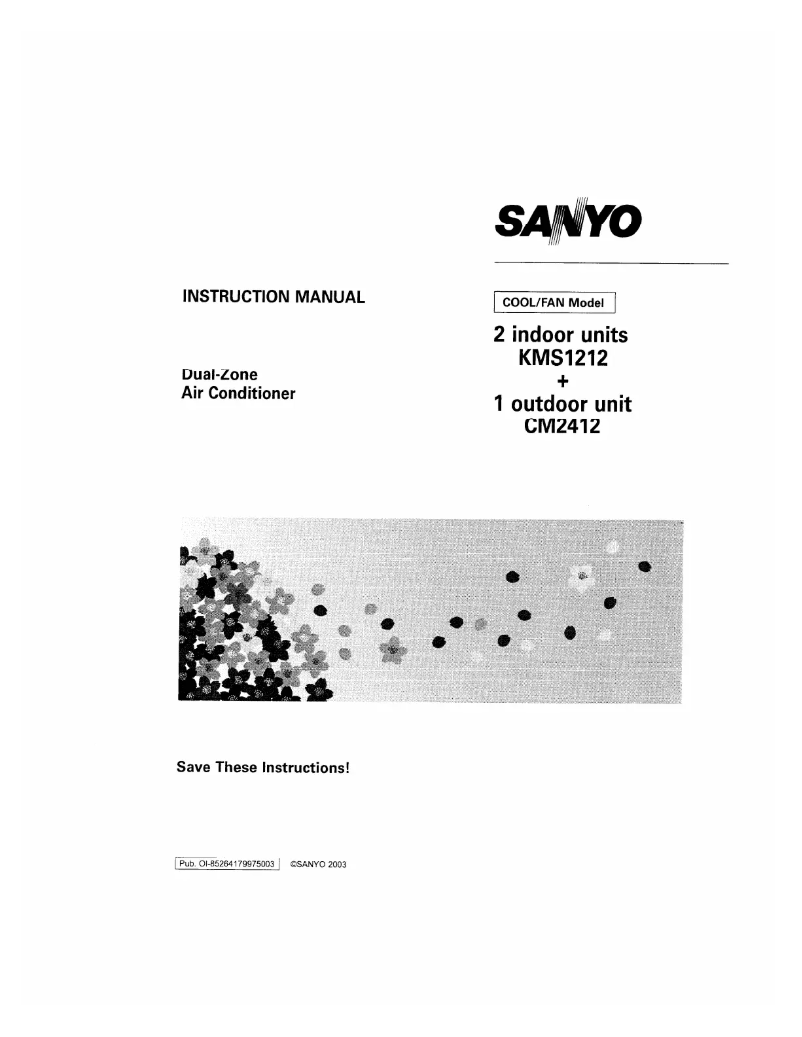 Page 1 de la notice Manuel utilisateur Sanyo CM2412