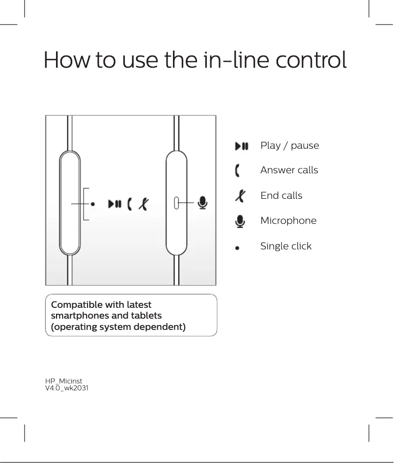 Page 1 of the manual User Manual Philips SHE1405