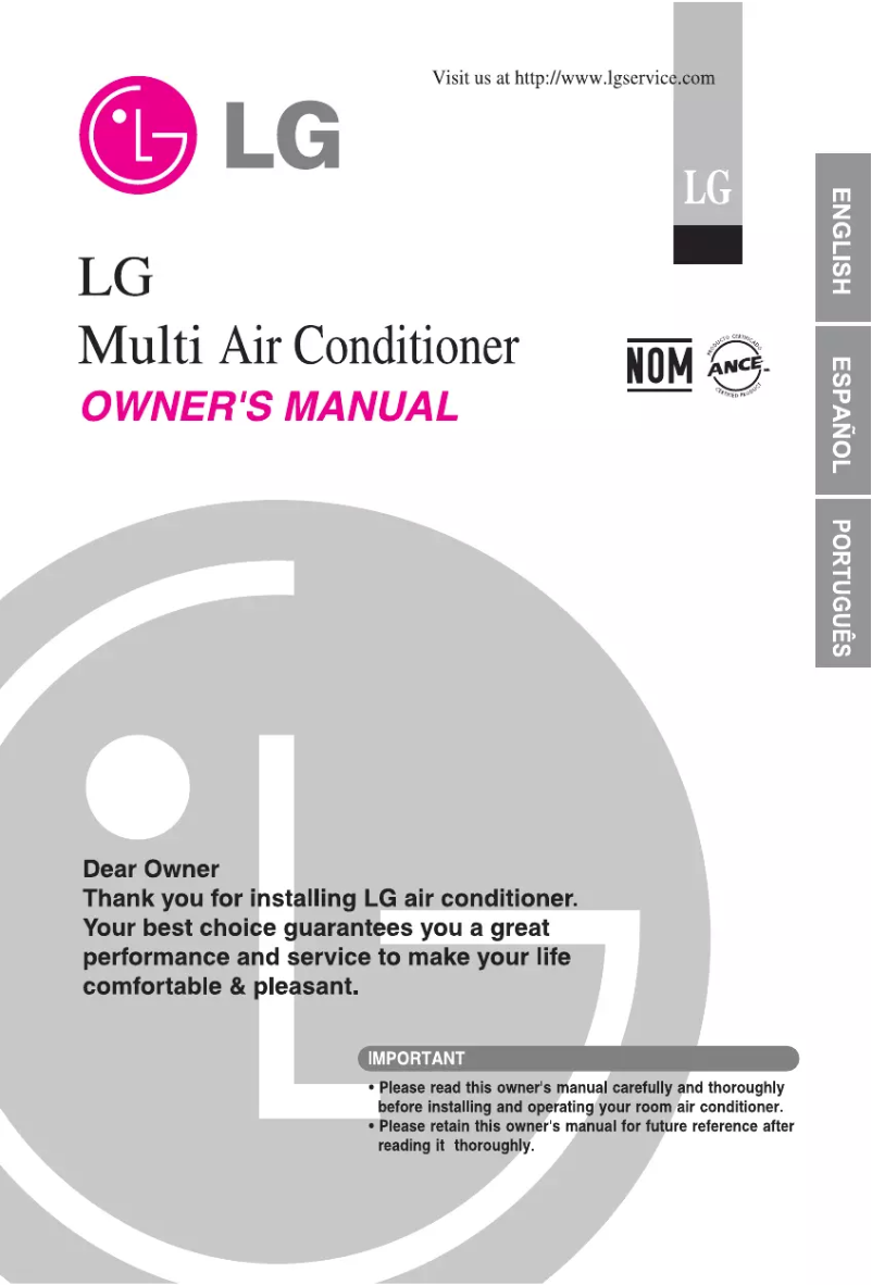 Page 1 de la notice Manuel utilisateur LG M182CX