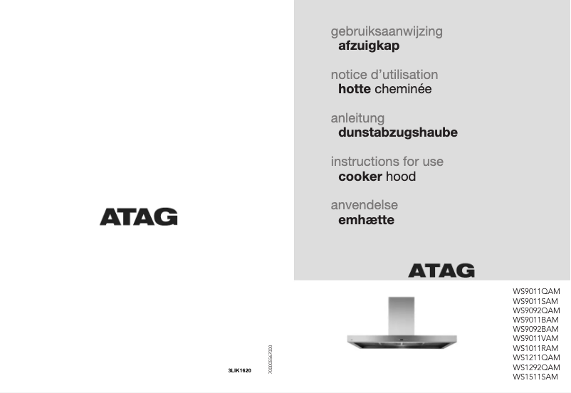 Page n°1 - Manuel utilisateur Atag WS9011QAM