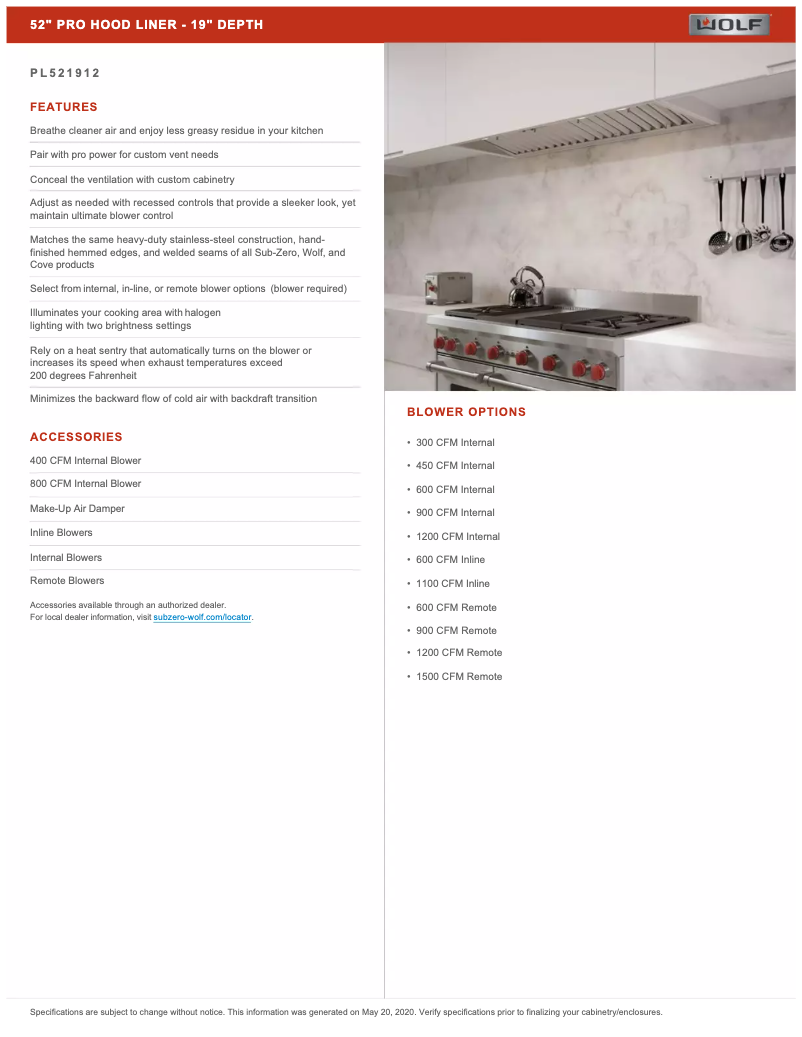 Page 1 de la notice Manuel utilisateur Wolf PL521912