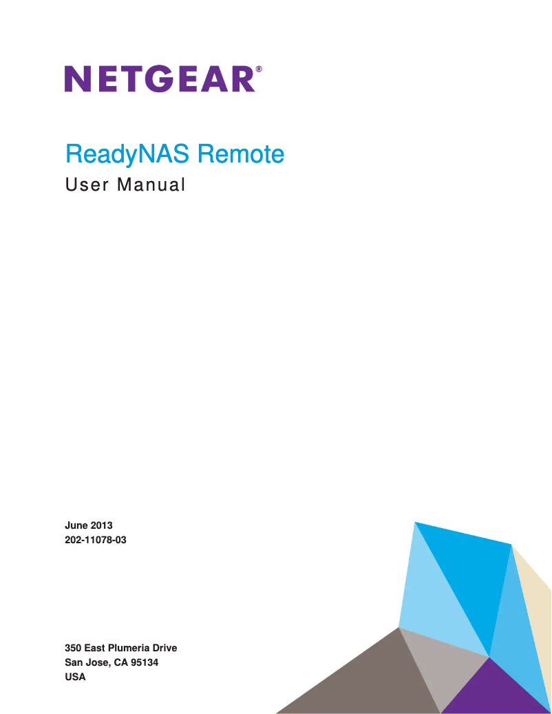 Page 1 de la notice Manuel utilisateur Netgear ReadyNAS Remote