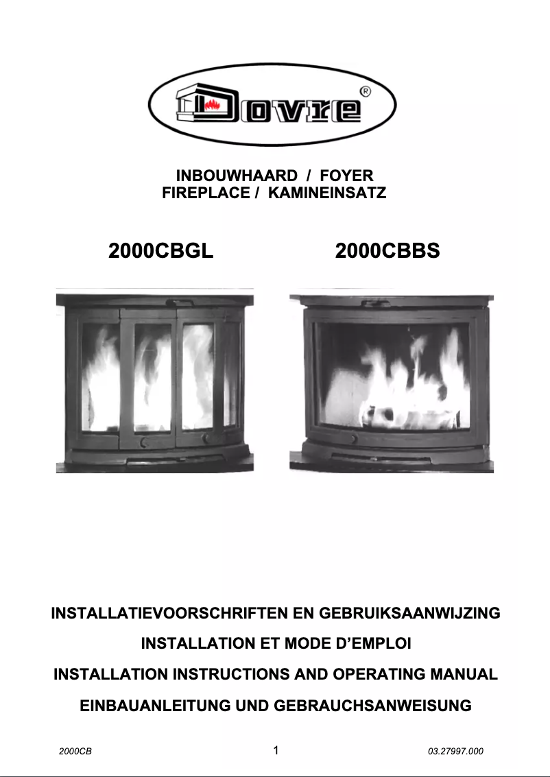 Page n°1 - Manuel utilisateur Dovre 2000CBBS