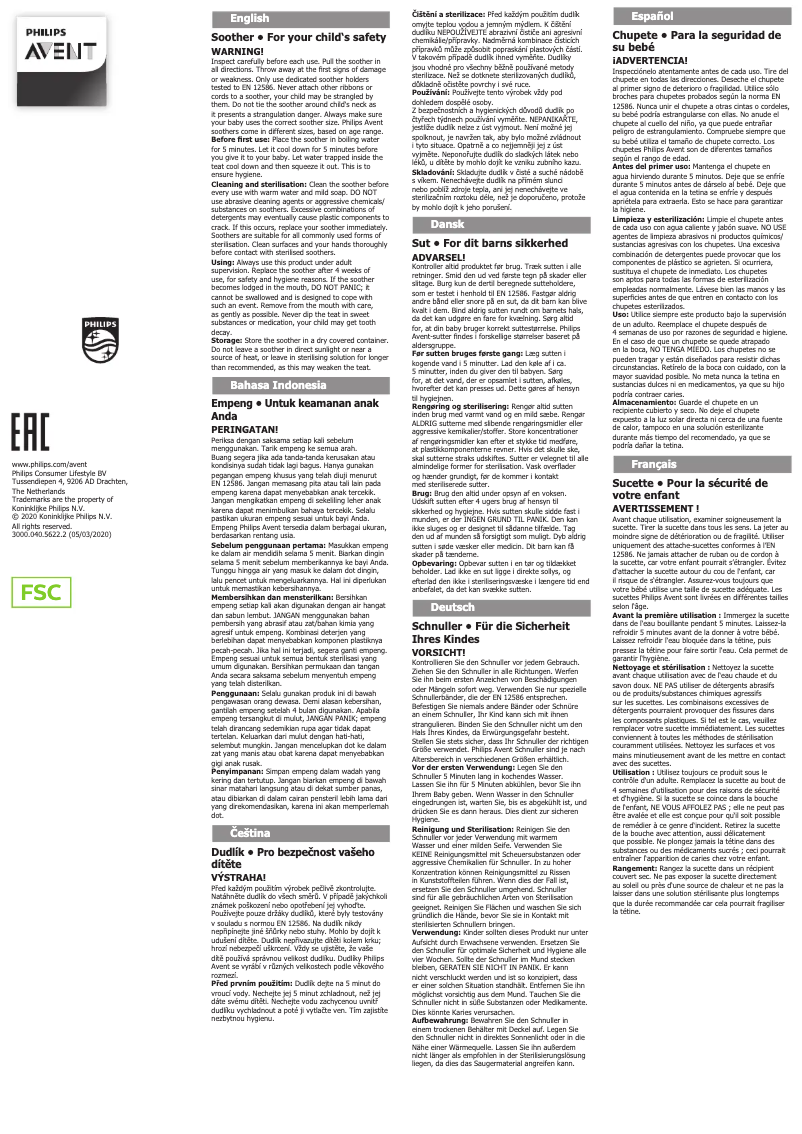 Image de la première page du manuel de l'appareil Avent SCD293