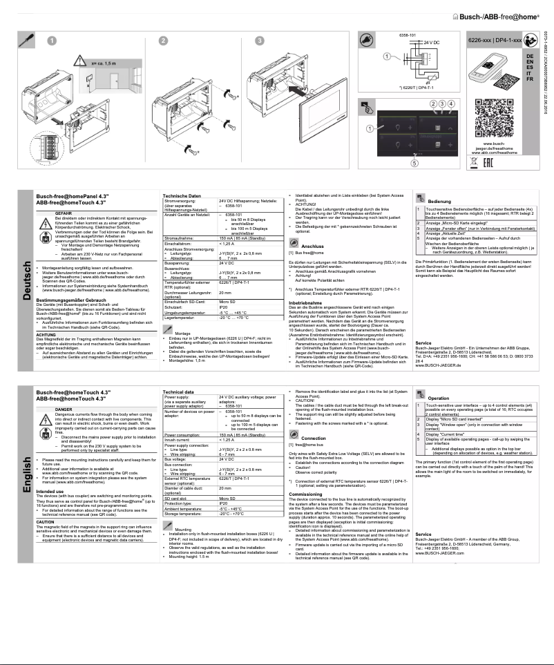 Page 1 of the manual User Manual Busch-Jaeger 2CKA006220A0008