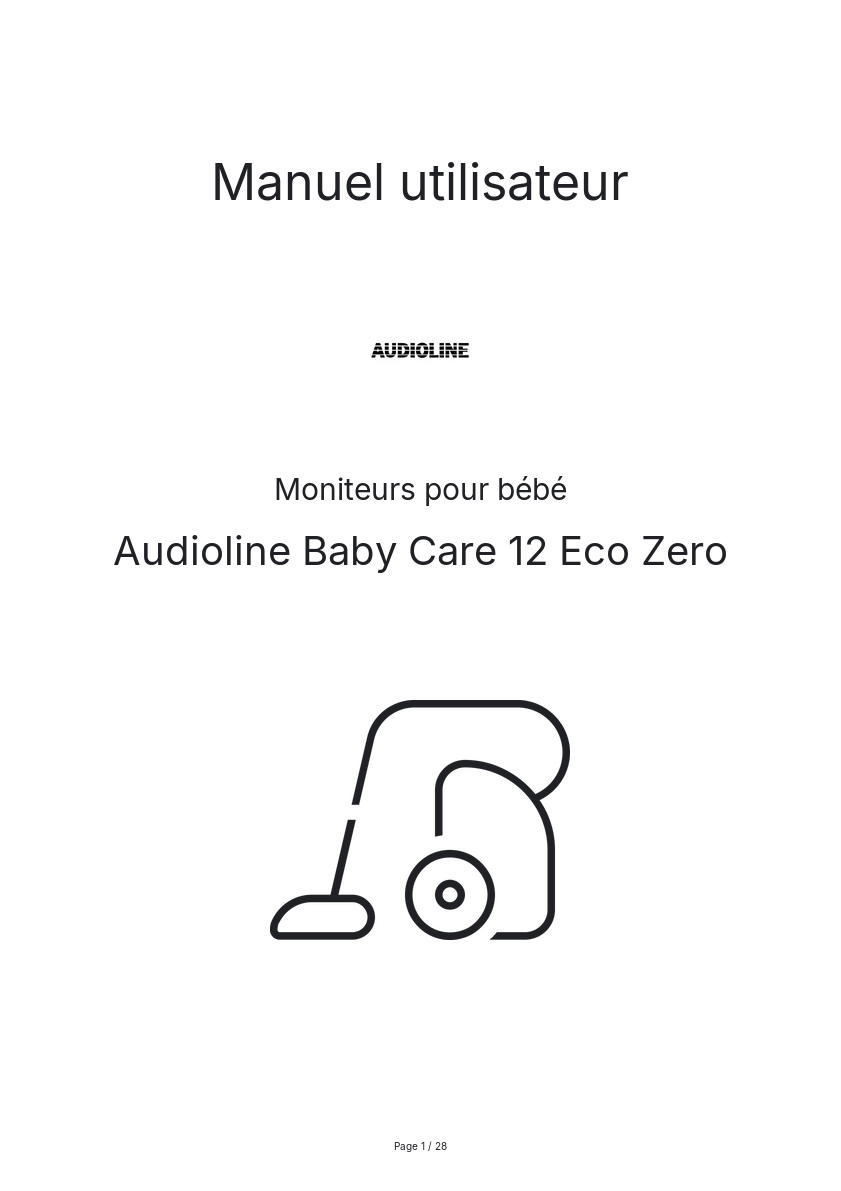 Page n°1 - Manuel utilisateur Audioline Baby Care 12 Eco Zero