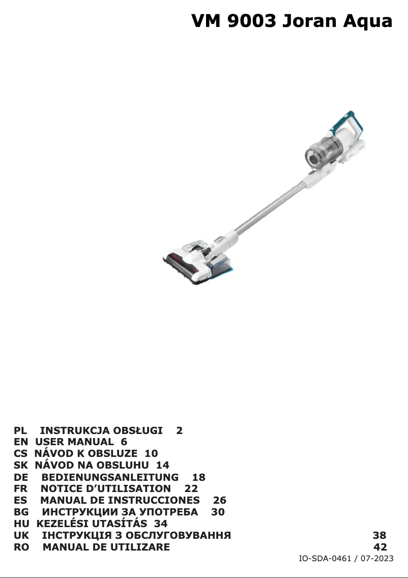 Página 1 del manual Manual de usuario Amica Joran Aqua VM 9003