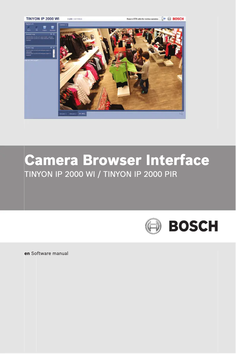 Page 1 de la notice Manuel utilisateur Bosch IP micro 2000 HD