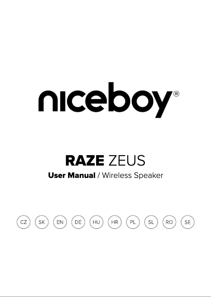 Page 1 de la notice Manuel utilisateur Niceboy RAZE ZEUS