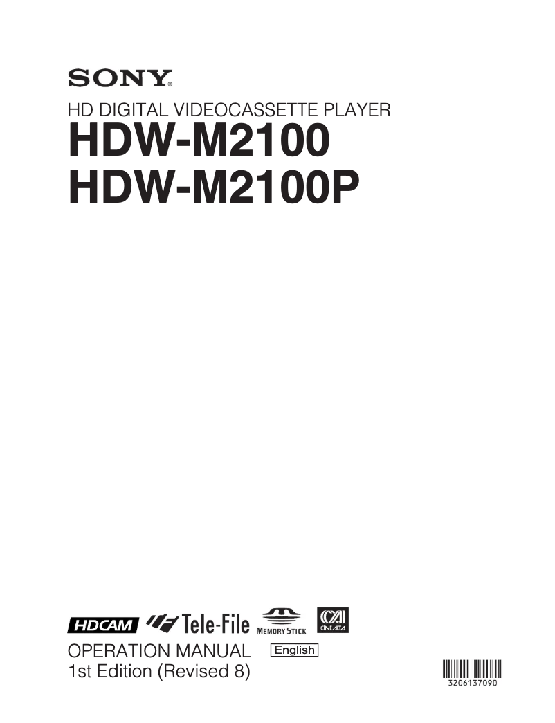 Página 1 del manual Manual de usuario Sony HDW-M2100P