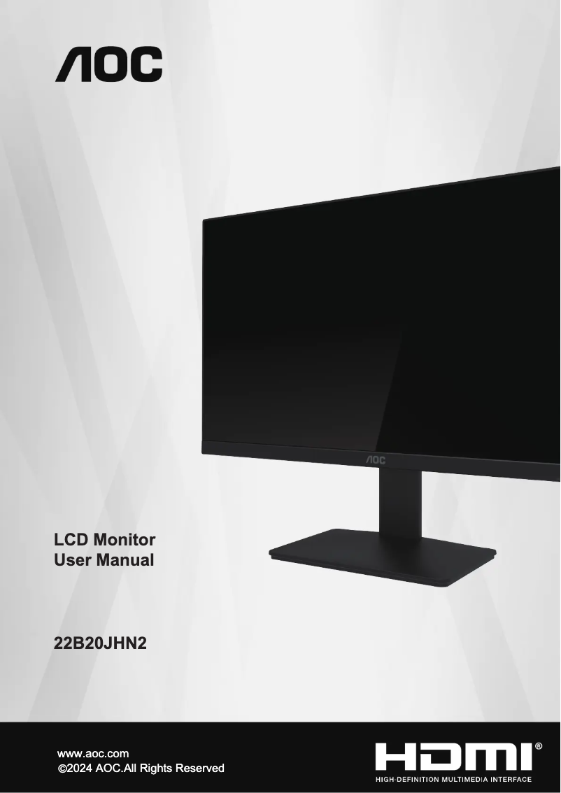 Page 1 de la notice Manuel utilisateur AOC 22B20JHN2