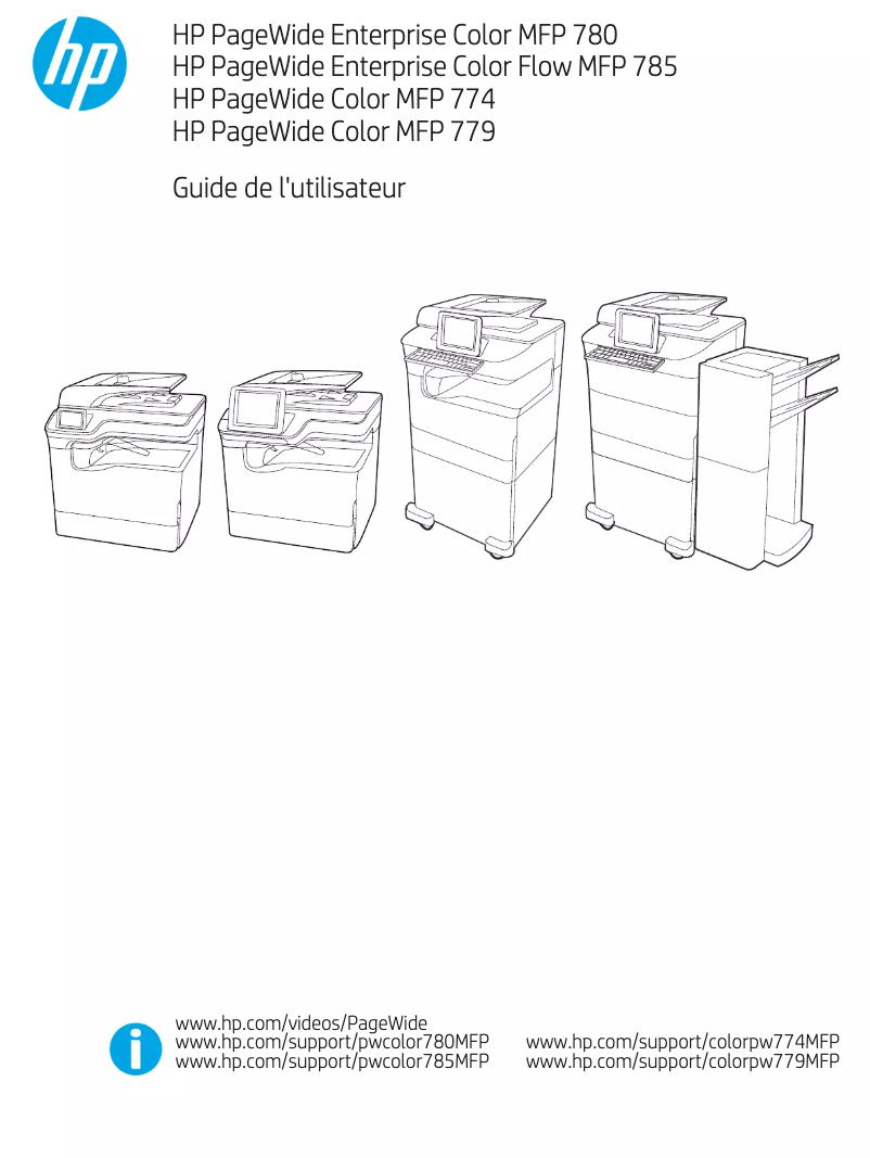 Page 1 de la notice Manuel utilisateur HP PageWide Color MFP 774