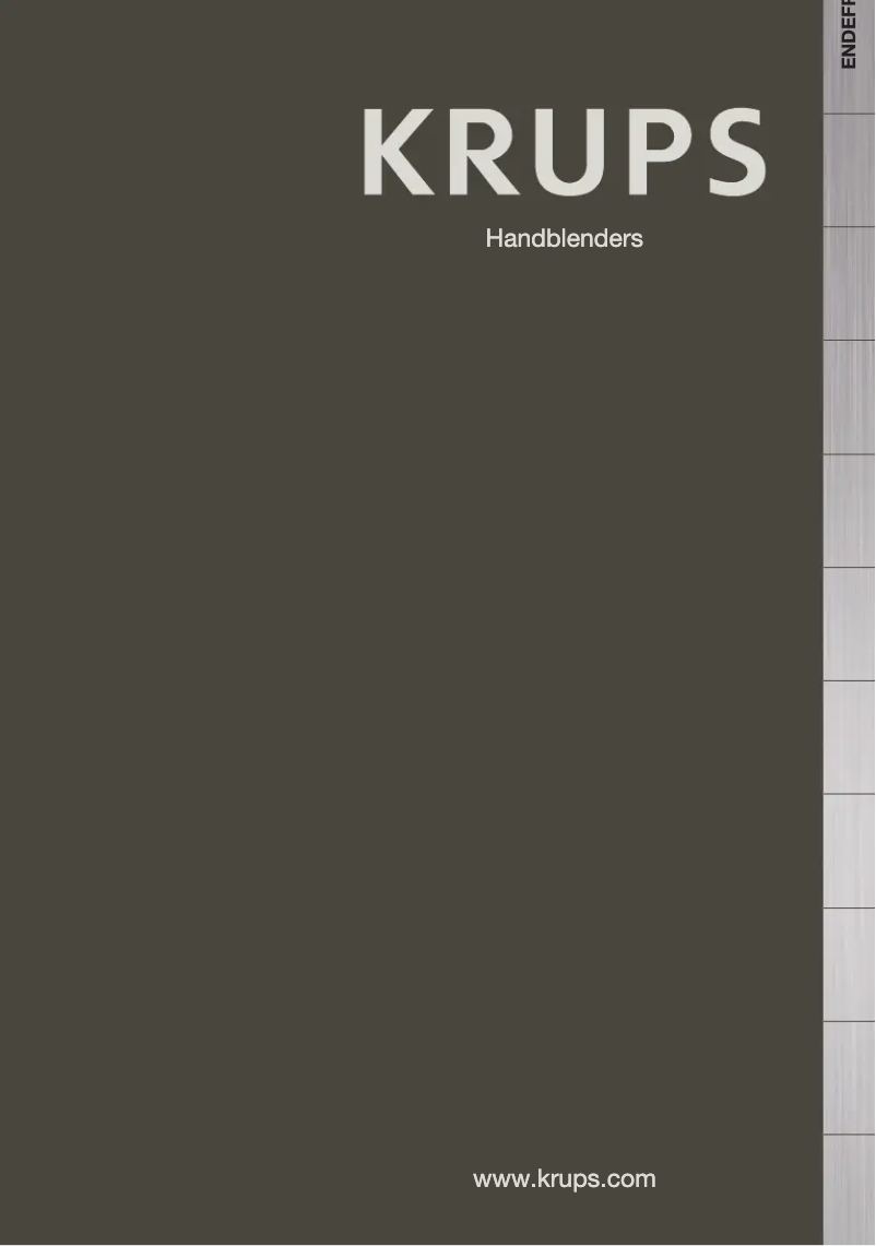 Page 1 de la notice Manuel utilisateur Krups Perfect Mix 4000