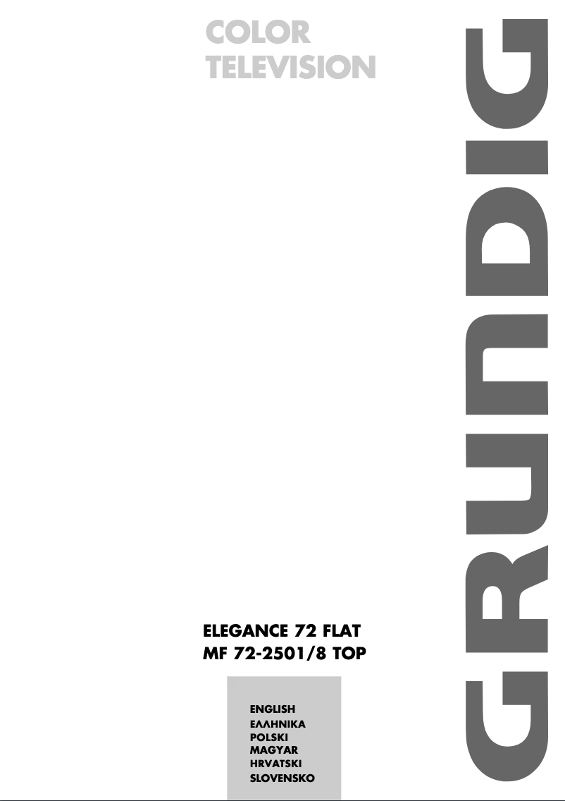 Page 1 de la notice Manuel utilisateur Grundig MF 72 2501 8