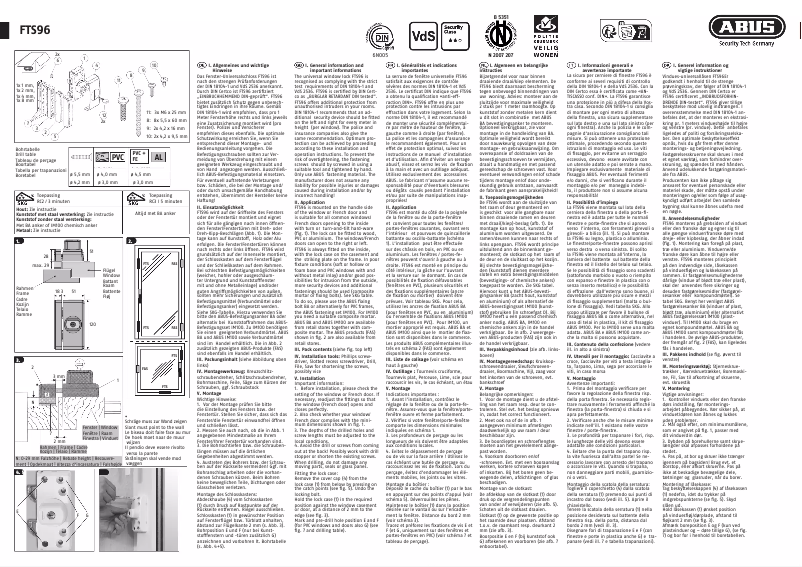 Image de la première page du manuel de l'appareil FTS96