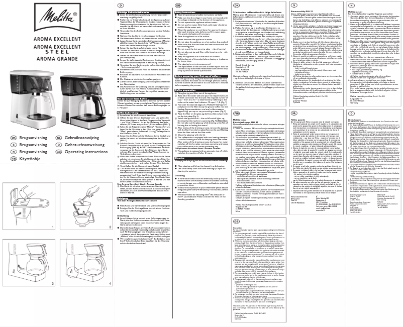 Image de la première page du manuel de l'appareil Aroma Excellent