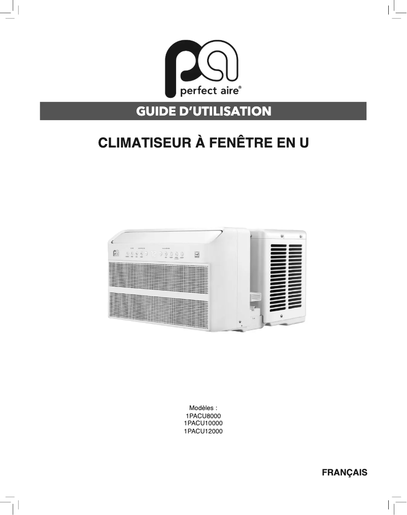 Page n°1 - Manuel utilisateur Perfect Aire 1PACU10000