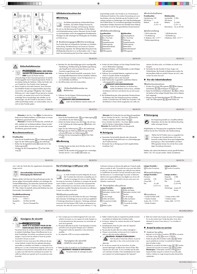 Page n°1 - Manuel utilisateur Crivit XC-992