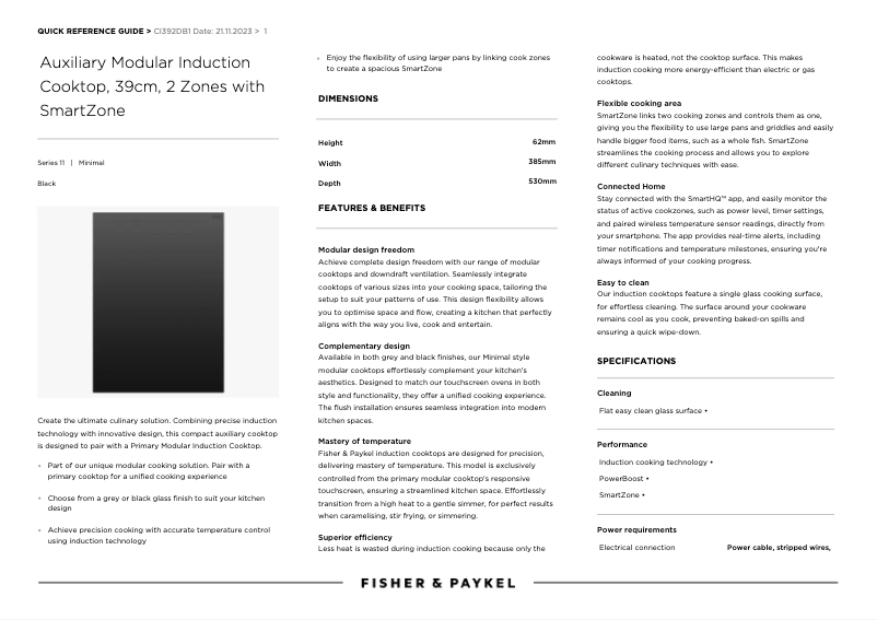 Image de la première page du manuel de l'appareil CI392DB1