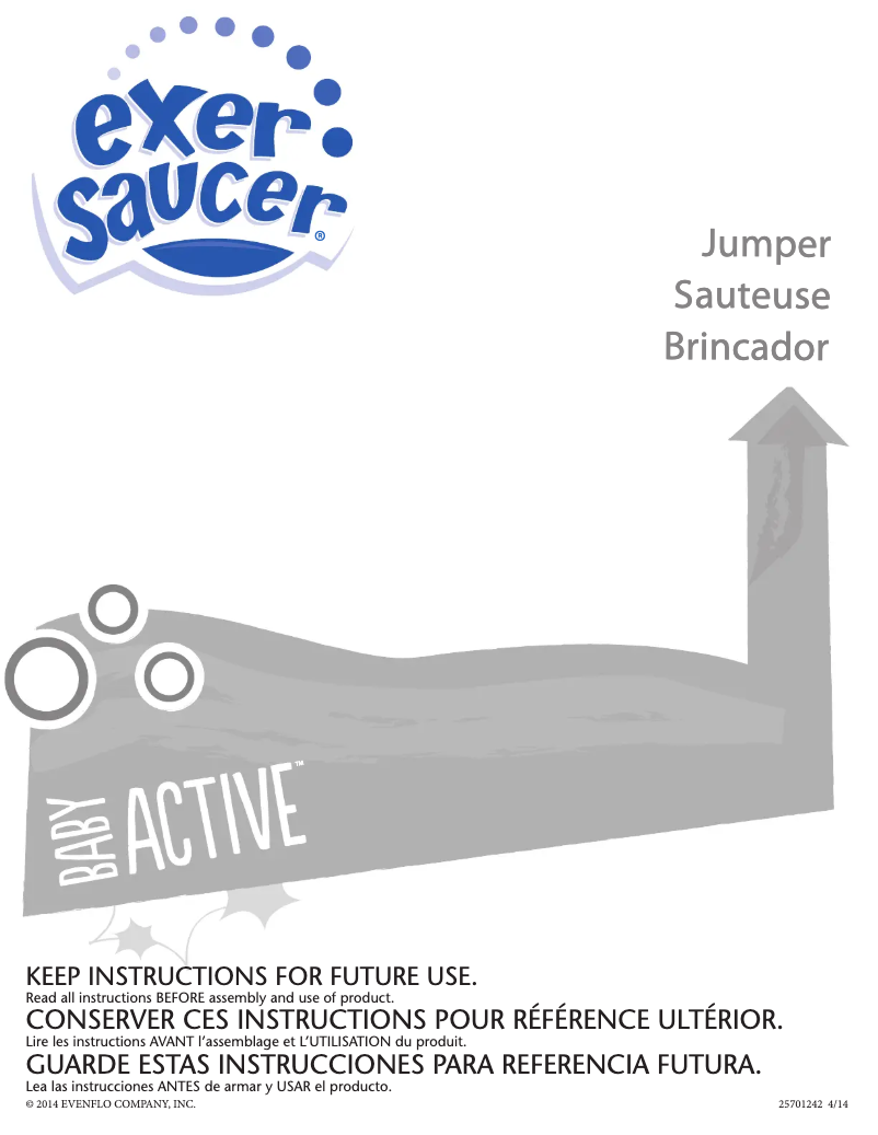 Page n°1 - Manuel utilisateur Exersaucer Sweet Tea Bouncing