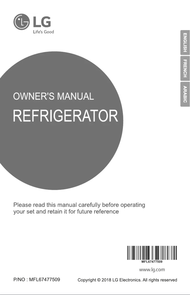 Page 1 de la notice Manuel utilisateur LG GL-H502HLHN