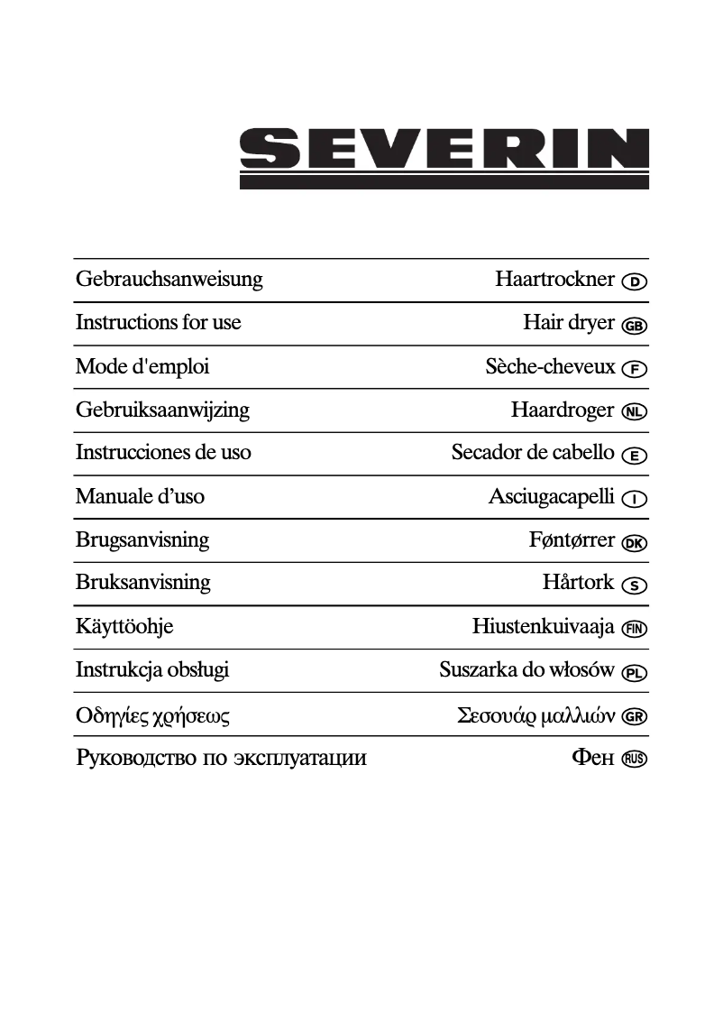 Page n°1 - Manuel utilisateur Severin HT 6005