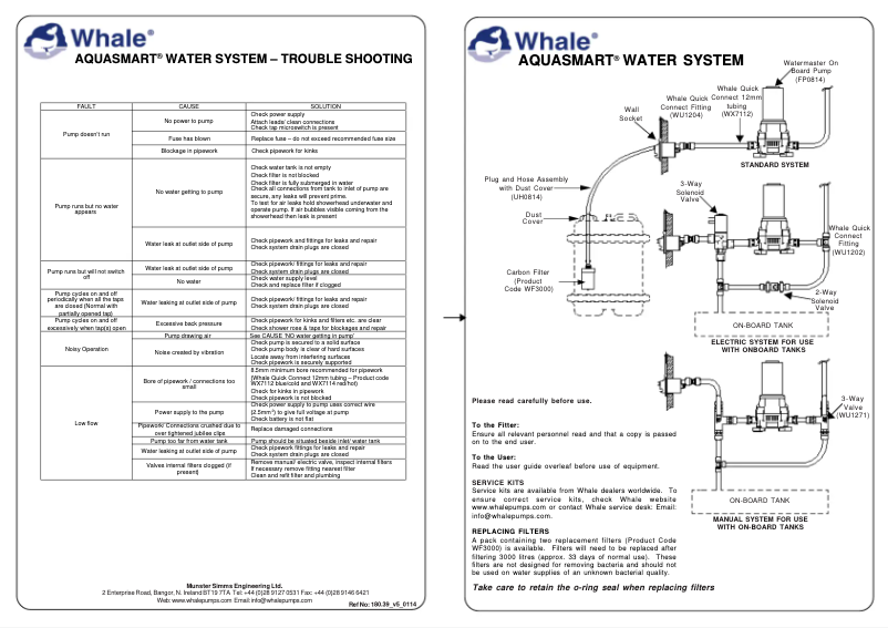 Page n°1 - Manuel utilisateur Whale AquaSmart