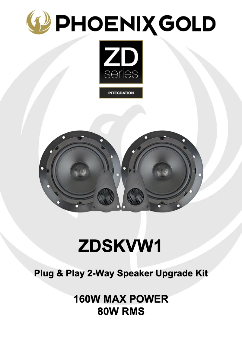 Page 1 de la notice Manuel utilisateur Phoenix Gold ZDSKVW1