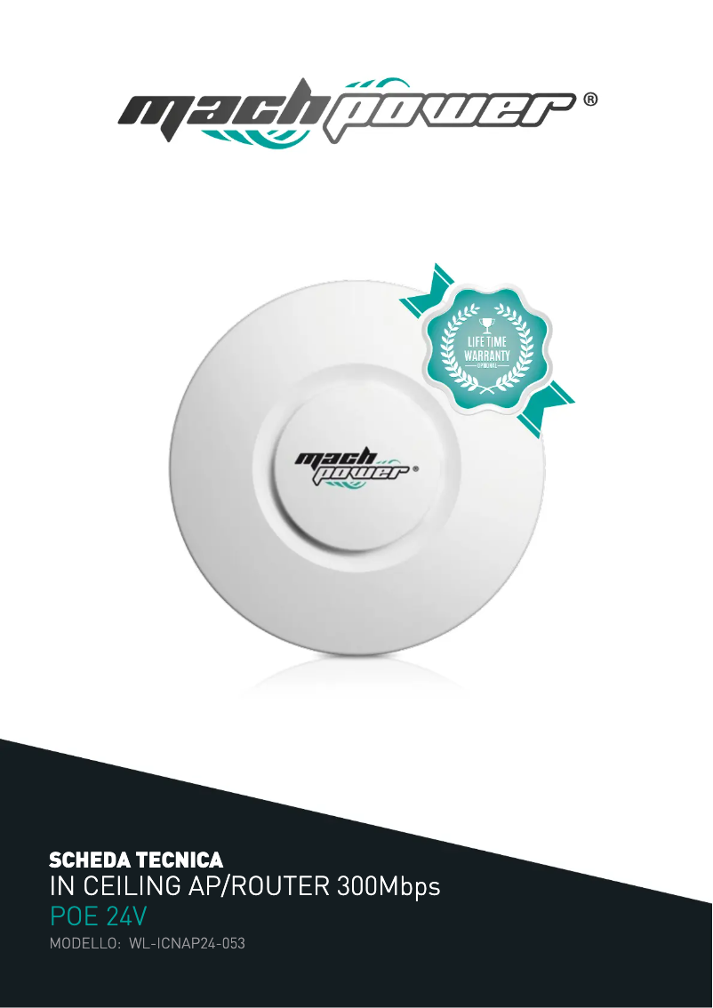 Page 1 de la notice Fiche technique Mach Power WL-ICNAP24-053