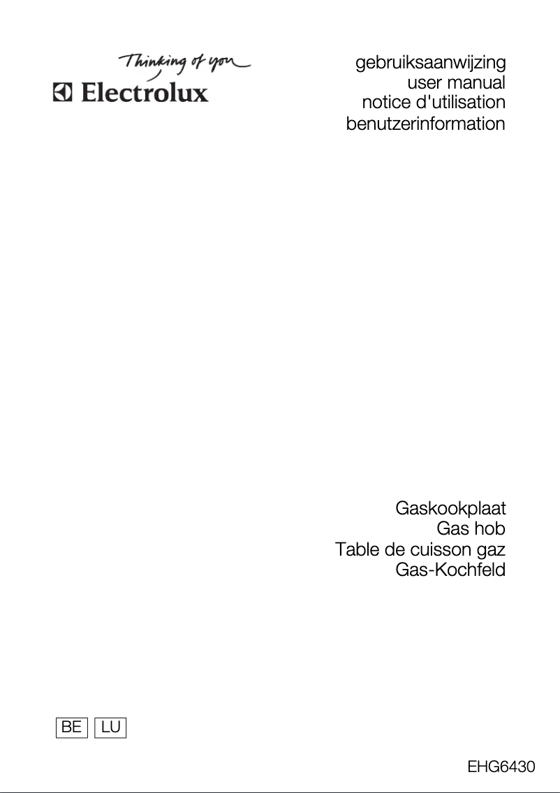 Page 1 de la notice Manuel utilisateur Electrolux EHG6430X