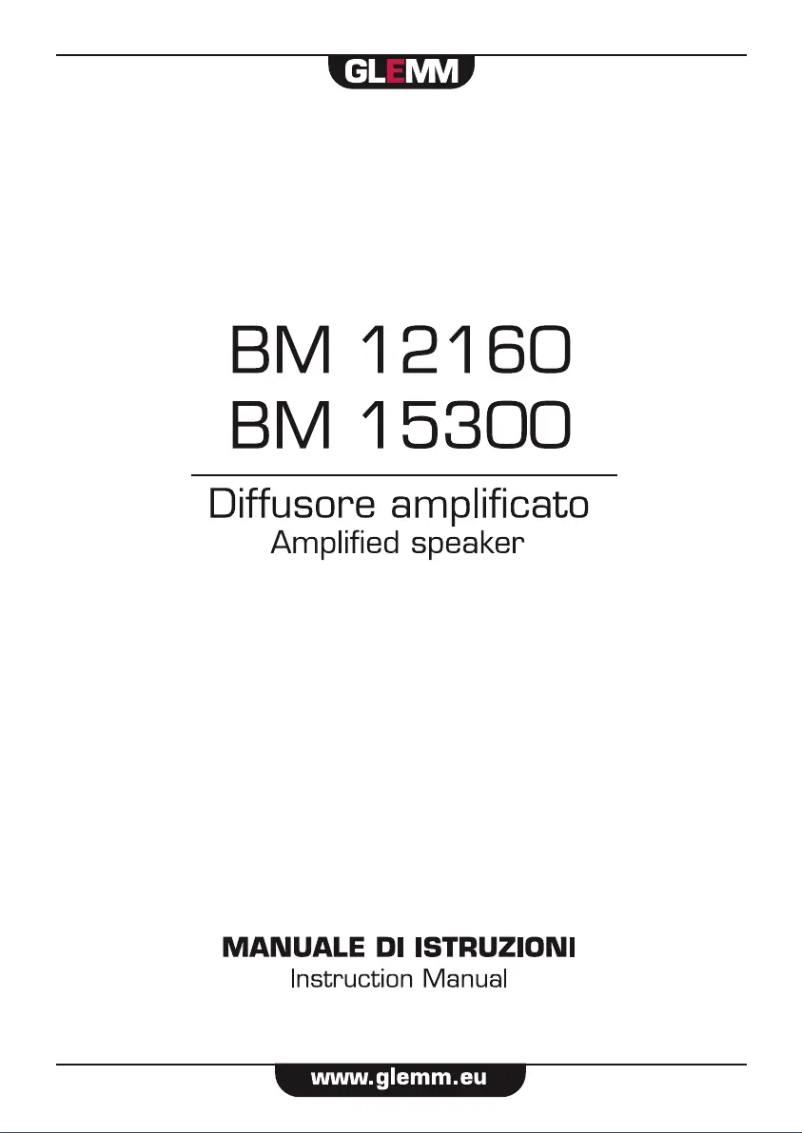 Page n°1 - Manuel utilisateur Glemm BM 12160