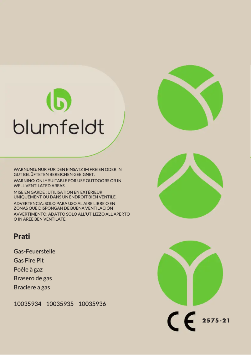 Página 1 del manual Manual de usuario Blumfeldt Prati