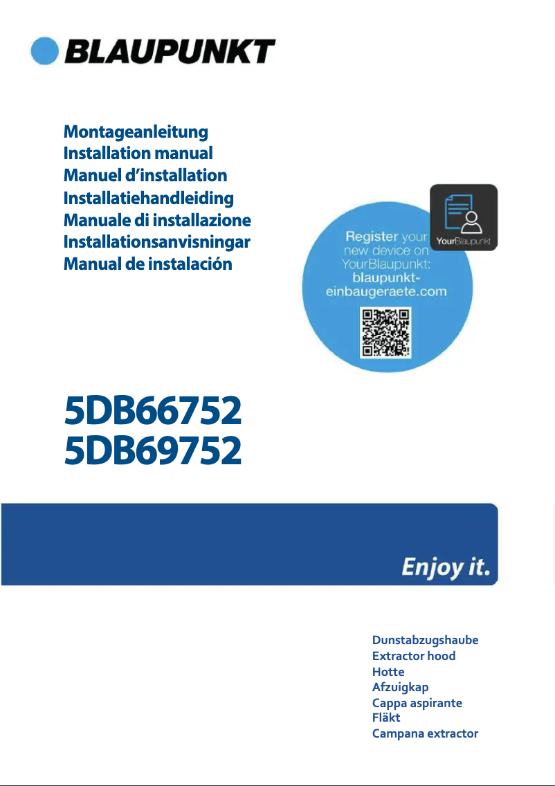 Page n°1 - Manuel utilisateur Blaupunkt 5DB66752