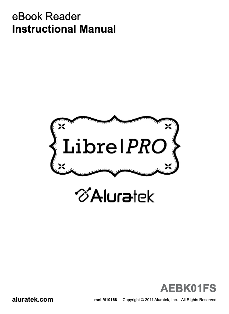 Página 1 del manual Manual de usuario Aluratek Libre Pro AEBK01WFS