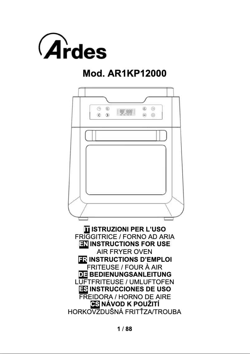 Page n°1 - Manuel utilisateur Ardes AR1KP12000