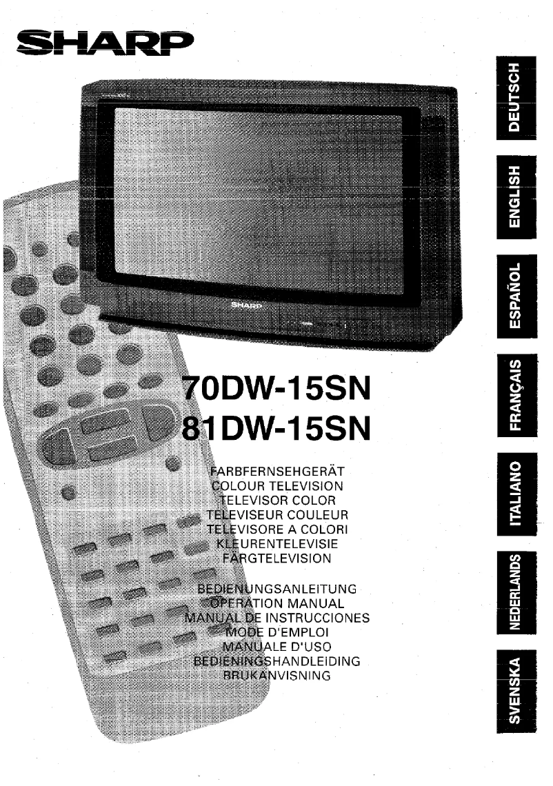 Page 1 de la notice Manuel utilisateur Sharp 70DW15SN