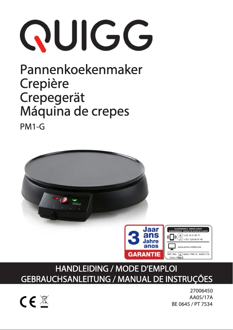 Page 1 de la notice Manuel utilisateur Primo PM1