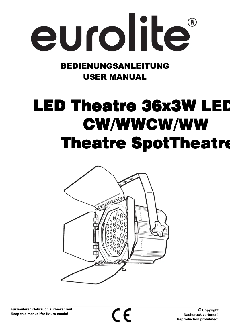 Page n°1 - Manuel utilisateur Eurolite LED Theatre 36x3W CW/WW