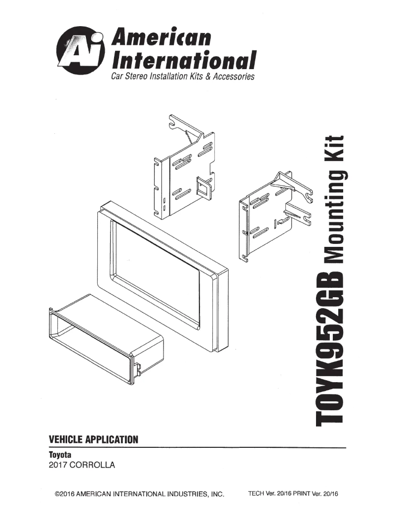 Page 1 de la notice Manuel utilisateur American International TOYK952GB